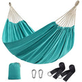 SONGMICS Double Hammock, 98.4 x 59.1 Inches, 660 lb Load Capacity, with Compression Bag, Mounting Straps, Carabiners, for Terrace, Balcony, Garden, Outdoor, Camping, Turquoise UGDC15BU - color: Turquoise