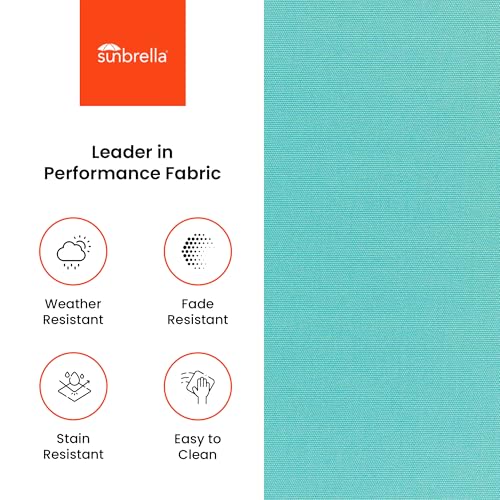 Covers & All Sunbrella Round Seat Cushion with Handle, Plush Outdoor Pillows and Chair Cushions for Home or Patio (22 x 5 Inch, Canvas Aruba) - color: Canvas Aruba, size: 22 x 5, style: Handle