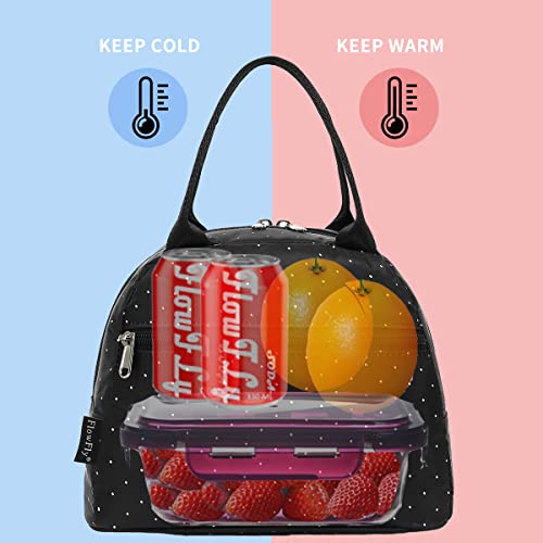 FlowFly Insulated Lunch Cooler Bag - Tote Bag Organizer for Women/Men, Dot - color: Dot