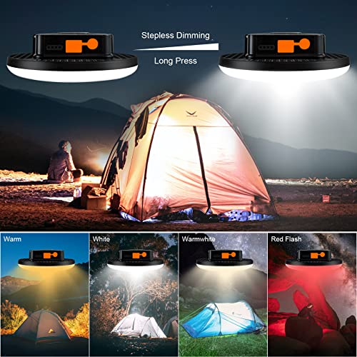 IODOO 16500mAh 60W Rechargeable Camping Light 3000LM 2700/4000/6500K LED Camping Lantern Portable IP65 Waterproof Tent Lights Power Failur - size: 60W Pro