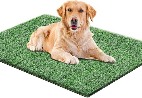 Artificial Grass for Dogs Pee Tray Fake Grass Mat for Professional Puppy Potty Trainer Replacement Dog Grass Pad for Indoor and Outdoor 29.1 x 21.1 Inch (Pack of 1)