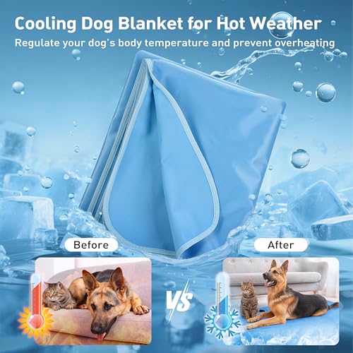 Kritter Planet Summer Lightweight Cooling Waterproof Dog Couch Cover - color: Blue/Blue, size: 50x60 Inches