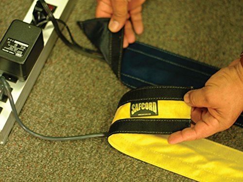 Safcord Carpet Cord Cover - 4” Inch Wide - 12’ Feet Long - Black - Floor Cord Cover - Durable Cordura Nylon - Carpet Cable Cover - Cord Hider - Cable Protectorotector - color: Black, size: 4” Inch Wide – 12’ Feet Long