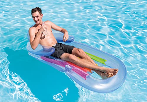 Intex King Kool Inflatable Lounge, 63" X 33.5", 1 Pack (Colors May Vary)