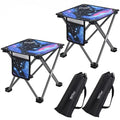 Roptat 2 Pack Camping Stool,Portable Folding Compact Lightweight Stool Seat for Camping Fishing Hiking Gardening Outdoor Walking Backpacking Travelling and Beach with Carry Bag - color: Dark Galaxy