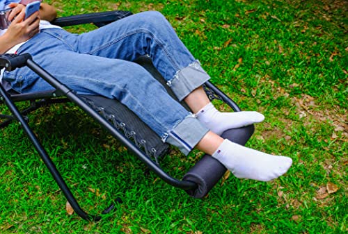 Zero Gravity Chair Cushion for Foot Rest, TOPJUM Footrest Cushion for Anti Gravity Folding Recliner, Footrest Padding for Patio Lawn Outdoor Chair, Lounge Accessory for Tall User - color: Black
