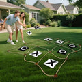 Nattork Outdoor Giant Tic Tac Toe Game for Kids Adult Family, Large Outside Lawn Yard Backyard Carnival Field Day Game, Birthday Party Family Reunion Games Playground - color: BLACK AND WHITE 3*3FT WOOD