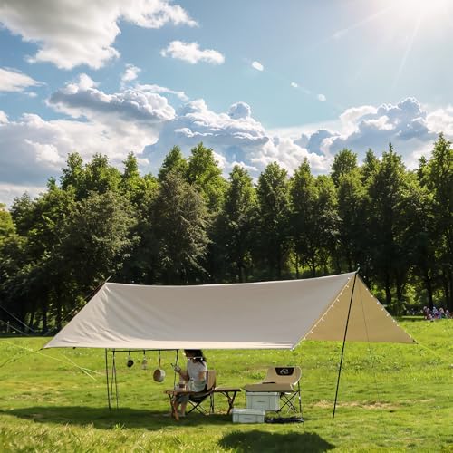 Camping Tarp Poles Tent Poles Adjustable for Tarp Canopy Awning Beach Shade (Dia 0.6"/Length 80.7") - color: Dia 0.6"/Length 80.7"