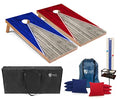 Tailgating Pros Cornhole Boards - 4'x2' Regulation Boards w/Carrying Case, Score Keeper, & Set of 8 Corn Filled Bags w/Tote - size: 4'x2' Boards, style: Pyramid Design