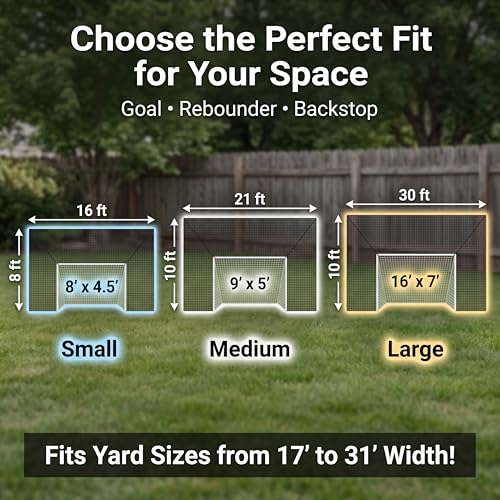 3-in-1 Soccer Goal with Rebounder & Backstop Net, Soccer Training Equipment for Backyard, Soccer Rebounder for Shooting, Passing & Ball Control, Kids & Youth - style: Large Accessories