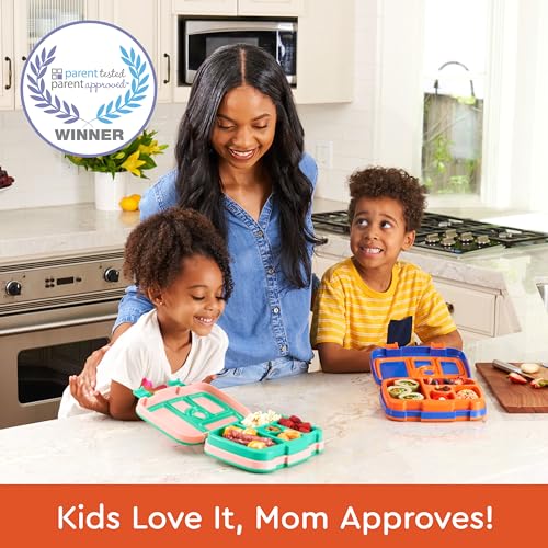 Bentgo Kids Prints Leak-Proof, 5-Compartment Bento-Style Kids Lunch Box - Ideal Portion Sizes for Ages 3-7, Durable, Drop-Proof, Dishwasher Safe, & PFAS & BPA-Free Materials (Sports) - color: Sports