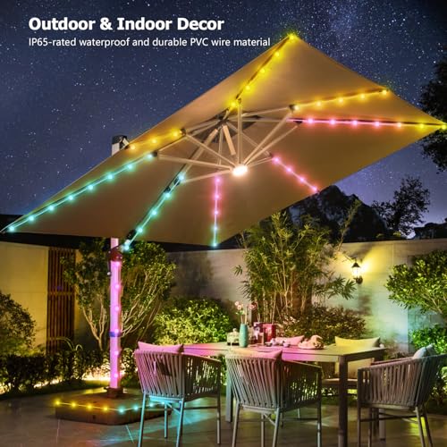 33ft Globe String Lights, 66 LED RGB Color Changing String Fairy Lights, Smart APP & IR Remote Control, 200+ Scene Modes for Bedroom Backdrop Indoor Outdoor Christmas Decorations - size: Globe - 33ft