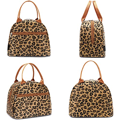 FlowFly Leopard Insulated Lunch Cooler Bag - Tote Organizer for Women/Men, Leopard - color: Leopard