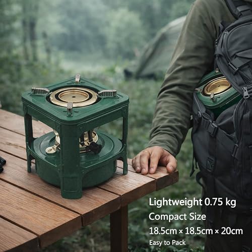 Fogon de petróleo para cuba, Portable Kerosene Stove 8-Wick, Kerosene Heater for Outdoor Camping Cooking, Picnic Burner Furnace with Windproof Design for Tent, Yard, Hurricane, Survival Kits