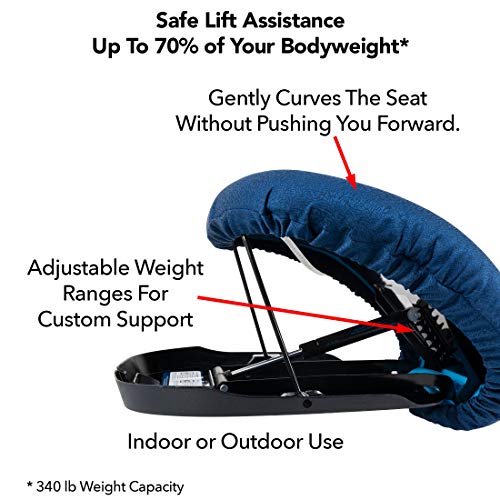 Carex Upeasy Seat Assist Plus - Portable Self-Powered Lifting Seat Cushion for Chairs, 70% Weight Support up to 340 lbs. - Lift Assist for Seniors and Mobility Support - style: Wt Cap: 200 lbs - 340 lbs