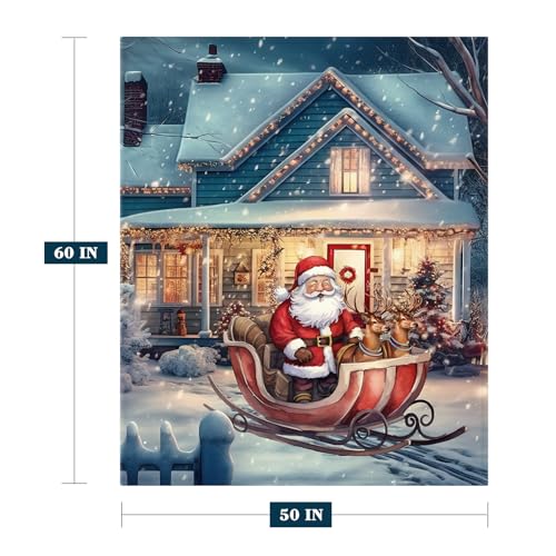 YeeJu Christmas Decorative Throw Blanket Farmhouse Christmas Snow Blanket for Couch Sofa Bed Soft Cozy Lightweight Fuzzy Plush Fleece Blankets and Throws Xmas Winter Blanket 50x60 - color: Chrsitmas-11, size: 50"x60"