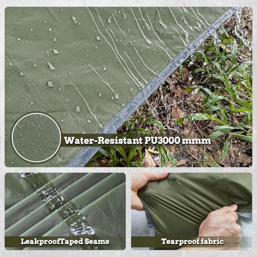 GEERTOP Waterproof Hammock Tarp Ultralight Backpacking Shelter with Detachable Side Wall - Outdoor Camping Survival Sun Shade Awning