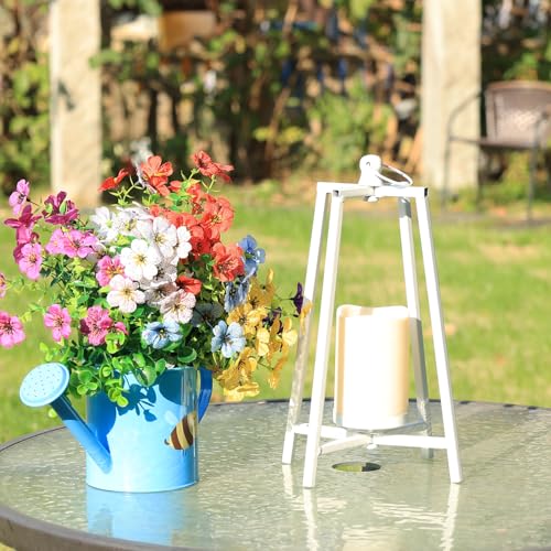 NEEDOMO Lantern Decorative Indoor & Outdoor, Farmhouse Candle Holder, Vintage Metal Decor for Front Porch Patio,Rustic Decoration for Christmas Spring Thanksgiving - size: 15.5"h