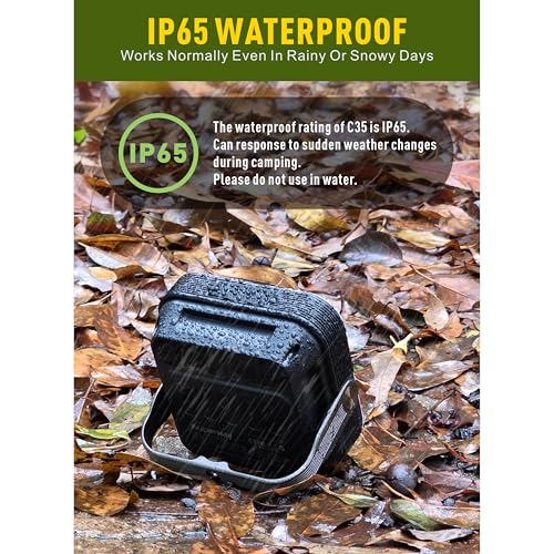 30000mAh LED Camping Lantern,Rechargeable Tent Light, QC3.0/22.5W, 1600LM, 4-Color Switch, IPX5 Waterproof Outdoor Light for Power Failure,Emergency,Camping,Hiking (Black-Pro - color: Black-Pro