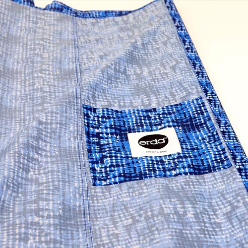erda Tide-Dye Elite Beach Recycled Polyester Rip-Stop Extra Tall 42" Lightweight Windscreen, Privacy Screen, Wind Blocker, Free Matching Shoulder Bag (New Mahogany Wood Poles)
