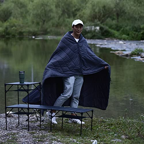 iClimb 3M Thinsulate Insulation Warm Camping Blanket Ultralight Compact - color: Black, size: 72.8” × 55”, 1 lb