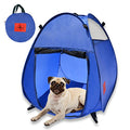 Pop Up Pet House in a Bag for Portable Play Pen or Kennel Tent with 3 Net Windows and Zipper Door for Shade, Shelter and Safety Perfect for Dog, Cat, Rabbit + More!