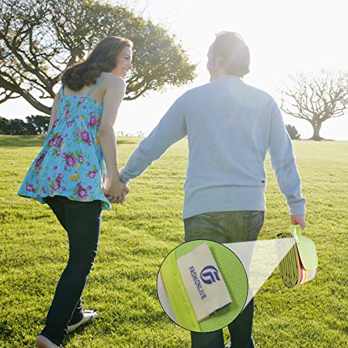 Beach Blanket Extra Large Picnic Blanket Outdoor Blanket Waterproof Sand Free Oversized Camping Mat Foldable Portable Handy Tote for Travel Sports Home Yoga Park Grass Lawn, 79"x57" - color: Colorful Line
