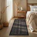 Ruaruarug Area Rug Non Slip Machine Washable Ultra Soft Living Room/Bedroom/Kitchen/Outdoor/Classroom Black Grey, 2'×6' - color: Dark Grey, size: 2' x 6' (Rectangular)