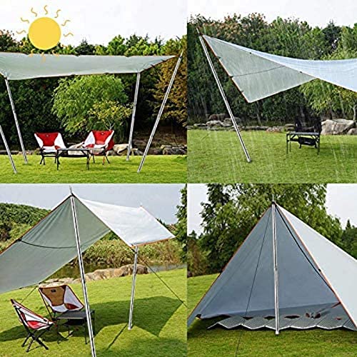 SANLIKE Tent Pole Telescopic Adjustable tarp Poles for Camping Canopy Awning Shelter Backpacking Hiking -(Adjustable Length - Steel) - color: Adjustable Length - Steel thickness 0.4mm