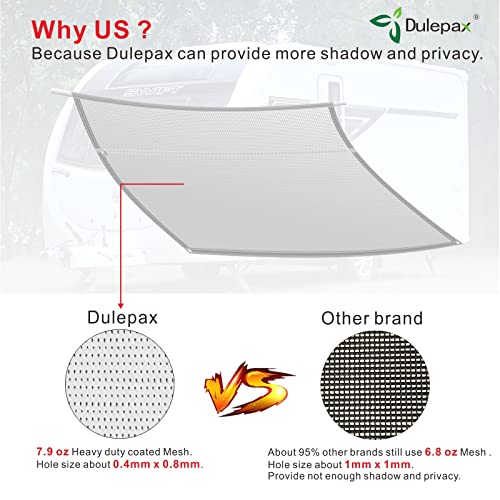 Dulepax RV Awning Shade Screen with Zipper 8'X17'3'' -Second Generation RV Awning Screen Significantly Improves Shadew and Privacy.Universal RV Awning Sun Shade Screen with Complete Kits - color: Beige, size: 8'X17'3" Shade Screen for 18 ft Awning