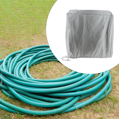 Gralara Wall Mounted Garden Hose Reel Cover Water Hose Reel Cover Sun Protection, Accessories, Protective Cover for Outdoor, Gray