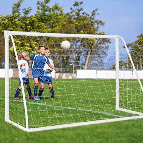 Soccer Goal, 12FT x 6FT/6FT x 4FT All-Weather Soccer Net with Frame, Quick Set-Up, Resilient Netting, Portable Soccer Goals for Backyard School Kids Soccer Training - size: 6FT x 4FT