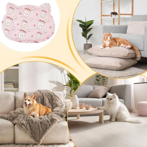 Cat Cooling Mat, Adorable Animal Patterns, 45x34x2cm, Cool Pet Pad, Self-Cooling Pressure Activated Mat, Adorable Heat Relief, for Living Room Bedroom Windowsill Road Trip Vacation - color: ra-bbit