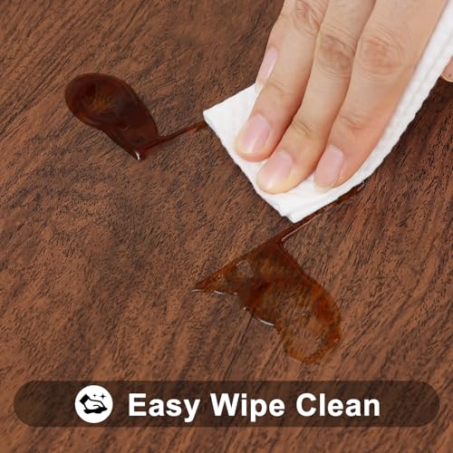 Smiry Square Table Cloth Cover, Waterproof Elastic Fitted Picnic Tablecloth, Wipeable Flannel Backed Vinyl Tablecloths for Camping, Dining, Outdoor (Brown, 36" x 36") - color: Brown, size: 36" x 36" (Square)