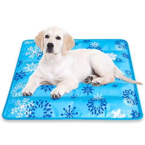 Dog Cooling Mat, Pet Washable Non-Toxic Summer Dogs Cats Cooling Pads Sleeping Kennel Mats Cool Ice Blanket for Indoor & Outdoor Dog Beach Essentials Gray 29.5 * 29.5IN - size: 29.5*29.5
