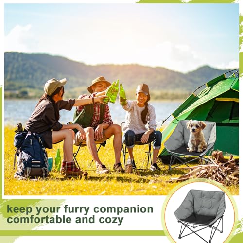 CroBlissful Portable Dog Camping Chairs for Dogs Raised Pet Bed for Outdoor Folding Chair Patio Lazy Puppy Cot Heavy Duty Pet Camping Gear(28x 24 x 22 Inches,Gray) - color: Gray, size: 28x 26 X 22 Inches