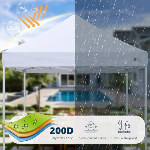MASTERCANOPY Pop Up Canopy Tent Commercial Grade 10x10 Instant Shelter (White) - color: White, size: 10x10