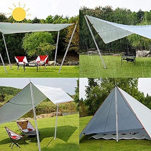 SANLIKE Camping Tent Tarp Poles Set for Canopy Awning Shelter Backpacking Hiking - Telescopic Adjustable Length Tent Sunshade Support Stick Rods (Adjustable Length - Steel 2packs) - color: Adjustable Length - Steel 2packs