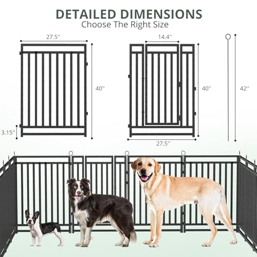Thickened Dog Fence Durable & Sturdy Outdoor Yard Fence, 40" Height 40 Panels, Portable and Easy to Install – Ideal for Indoor & Outdoor Use, Compact Design for Pet Safety - size: 40" Height, style: 40 Panels