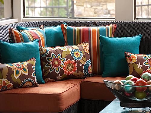 Pillow Perfect Rave Solid Indoor/Outdoor Floor Pillow Plush Fill, Weather and Fade Resistant, Floor - 25" x 25", Green, - color: Green Rave Teal, size: Floor - 25" x 25"