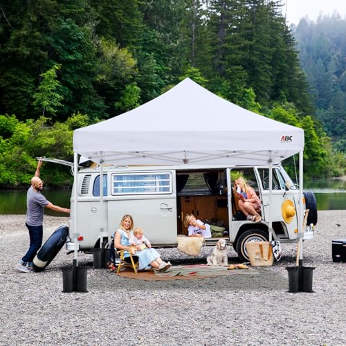 ABCCANOPY Canopy Weights 120 LBS Gazebo Tent Sand Bags,4-Pack Black (Without Sand) - color: Black, size: 120 LBS