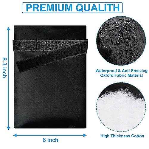 Outdoor Faucet Covers for Winter, Actgan 8.3"H x 6"W Thickened Outside Garden Faucet Socks for Freeze Protection, Reusable Insulated Faucet Covers, 2 Pack, Black - color: 2 Piece 8.3"H x 6"W Black