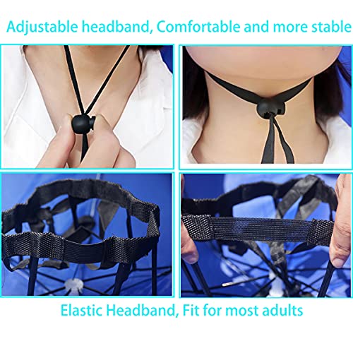 Umbrella Hat, 37 inch Fishing Umbrella Hat Hands Free Foldable UV Protection Umbrella Cap Adjustable Headwear for Fishing Golf Camping Beach Gardening Sunshade Outdoor - color: Purple