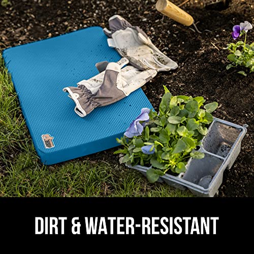 GORILLA GRIP® Extra Thick Patent Pending Supportive Foam Kneeling Pad, Large Cushion Knee Pads for Gardening, Baby Bath Time, Dirt and Water Resistant, Workout and Garden Supplies, 17.5x11, Blue - color: Blue