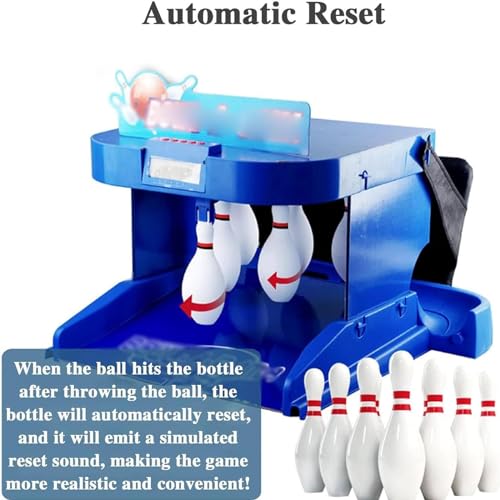 Bowling Alley Game for Home, Bowling Game with LED Electronic Scoreboard with Automatic Reset,Lighting,Simulation Sound Effect for Interactive Game 3.5m