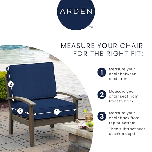 Arden earthFIBER Outdoor Dining Chair Cushion, 20 x 20, Rain-Proof, Fade Resistant, Sandbar Taupe Texture - color: Sandbar Taupe Texture, size: 1 Pack, style: Polyfill
