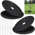 8 Pack Non-Woven Tree Mulch Ring, 16.5 Inch Degradabl Tree Protector Mat Reusable Tree Weed Barrier Mat for Weed Control Root Protection - color: Black 16IN