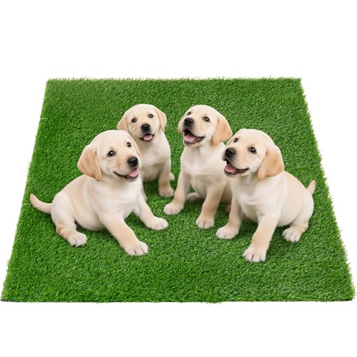 Fake Grass Pee for Dog Large Artificial Grass Rug Pad for Puppy Potty Washable Grass Mat for Pet Training with Drainage Hole and Easy to Clean (59.1 x39.4Inches) - size: 59.1"x39.4"