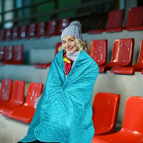 Preboun 4 Pack Large Waterproof Stadium Blankets Thick Warm Fleece Picnic Camping Blankets for Cold Weather Football Games Concerts Beach Outdoor Activities Homeless Donations(Multi) - color: Multicolor