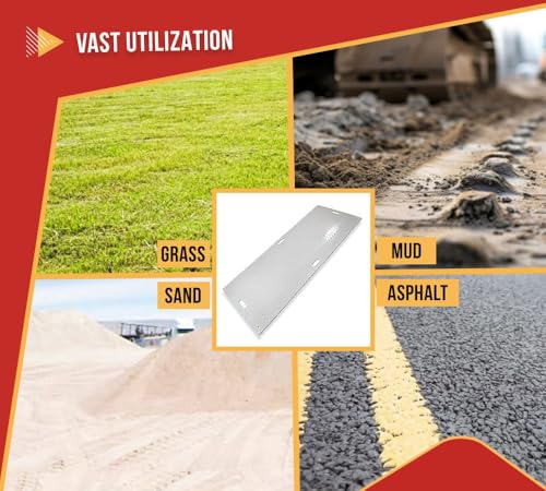 Mytee Products 4' x 8' White Ground Protection Mats with Diamond Plated Tread Design - High Density Polyethylene Mat, Easily Supports 90 Ton Loads on Lawns, Dirt, and Any Other Areas - color: White, size: 1 - Pack